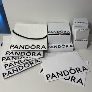 Lot of Pandora gift boxes & bags